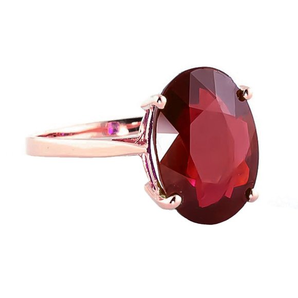 Galaxy Gold Products Jewelry - 14K. SOLID GOLD RING WITH NATURAL OVAL RUBY